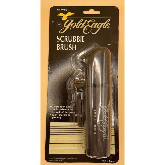 Vintage Gold Eagle Scrubbie Brush For Golf Clubs/Balls NEW - Picture 1 of 4